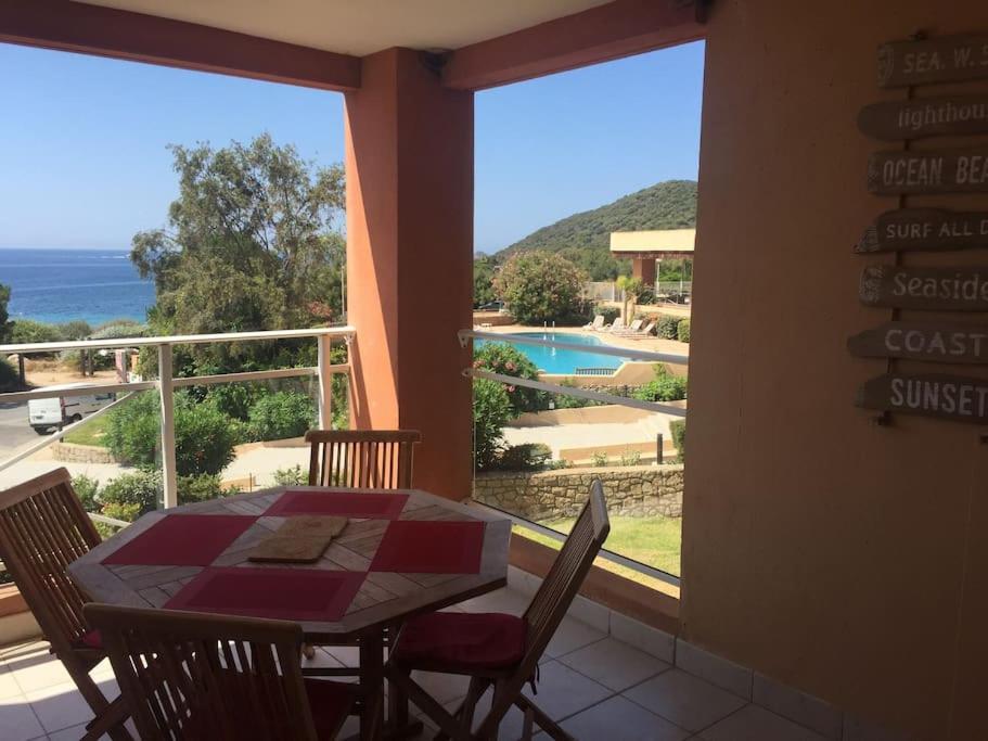 F2 Vue Mer Dans Residence Avec Piscine Аяччо Экстерьер фото
