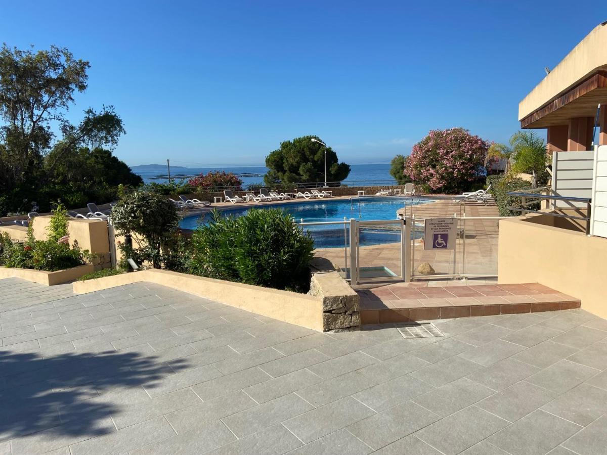 F2 Vue Mer Dans Residence Avec Piscine Аяччо Экстерьер фото